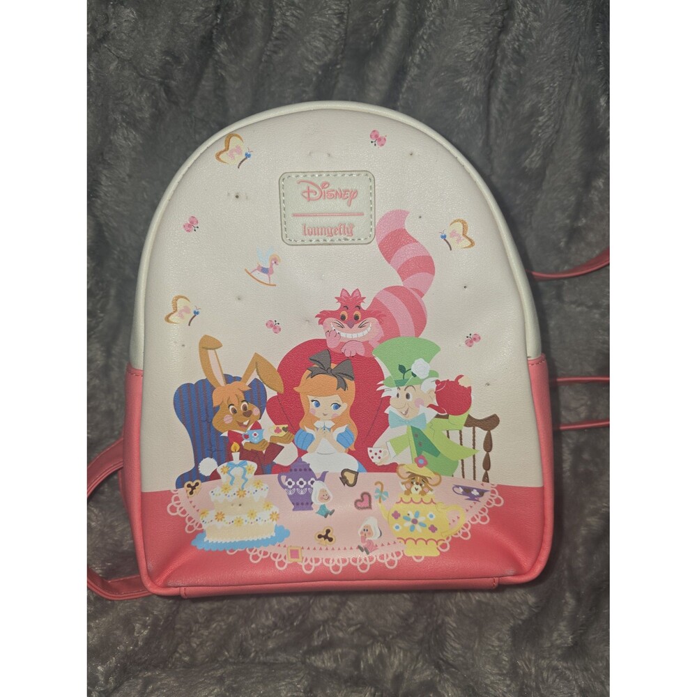 Disney Alice in Wonderland Loungefly Mini Backpack bookbag purse bag tote!